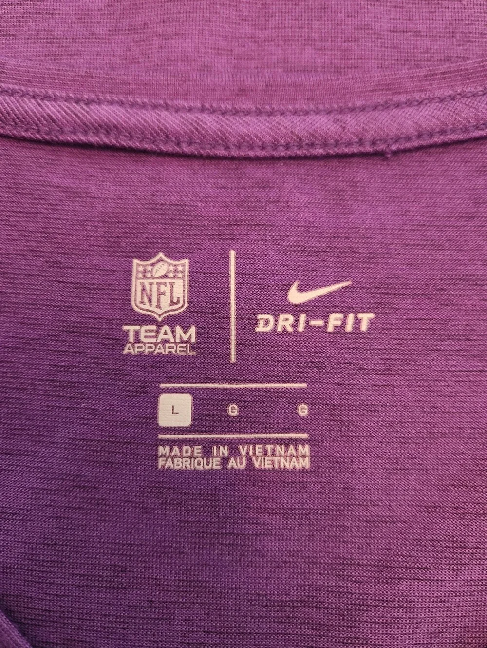 Minnesota Vikings Nike Dry Fit Purple V-Neck Womens Shirt